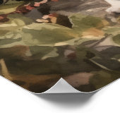 Schattige Papillon Dog Art Print Poster (Hoek)