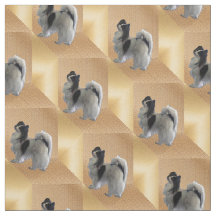 Schattige Papillon-hond op gouden blokjes