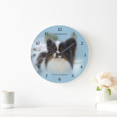 Schattige Papillon Toy Spaniel hond bij de steiger Grote Klok (Huis)