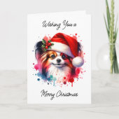 Schattige Papillon Watercolor Gepersonaliseerd Ker Kaart (Voorkant)