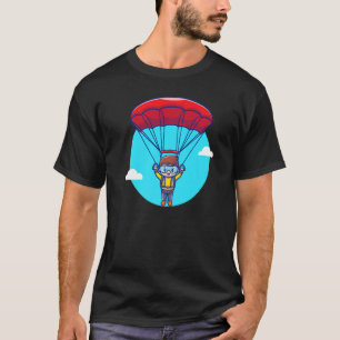Schattige parachutist t-shirt