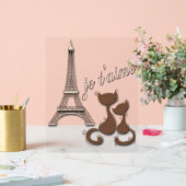 Schattige Parijse Katten Acryl Bord (Huwelijk)