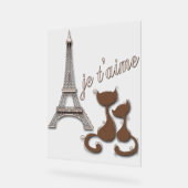 Schattige Parijse Katten Acryl Bord (Hoek)