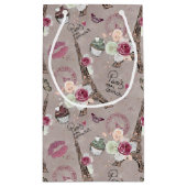 schattige Parijse liefhebber Klein Cadeauzakje (Achterkant)