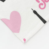 Schattige Parijse patrooninterieur fleece deken (Hoek)