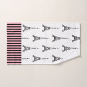 Schattige Paris Eiffeltoren Badhanddoeken Set Gift Bad Handdoek (Handdoek)