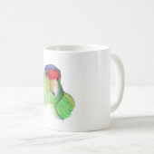 schattige parkiet-mok koffiemok (Voorkant rechts)
