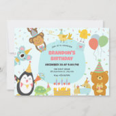 Schattige party dieren  kaart (Voorkant)