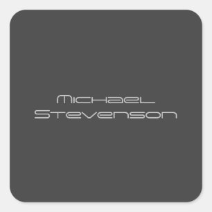 Schattige Pas Tekst aan Zwart & Wit Modern Vlak Vierkante Sticker