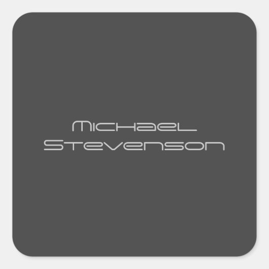 Schattige Pas Tekst aan Zwart & Wit Modern Vlak Vierkante Sticker (Voorkant)