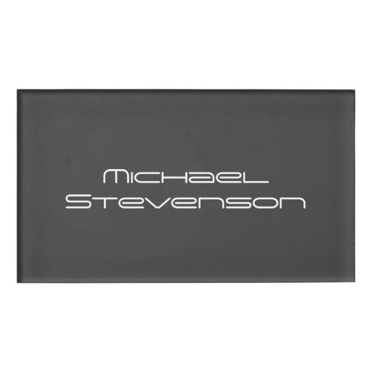 Schattige Pas Tekst Bedrijf Minimalistisch Duideli Naambadge (Voorkant)