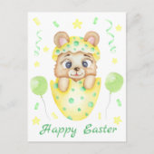 Schattige Pasen Beer voor een positief humeur Briefkaart (Voorkant)