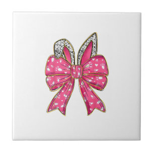 Schattige Pasen Dag Coquette Strik Konijn Konijn V Tegeltje