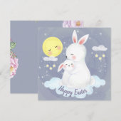 Schattige Pasen Feestdagenkaart (Voorkant / Achterkant)