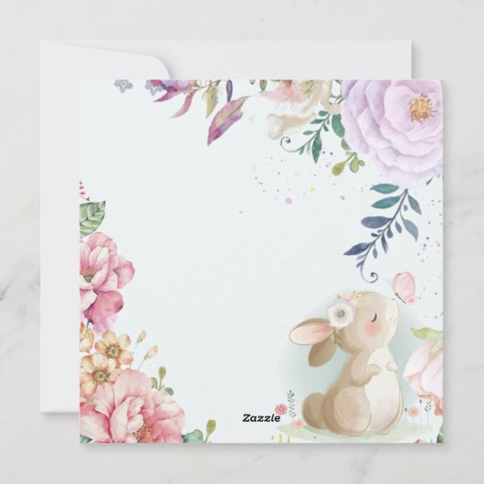 Schattige Pasen Feestdagenkaart (Achterkant)