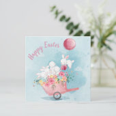 Schattige Pasen Feestdagenkaart (Staand voorkant)