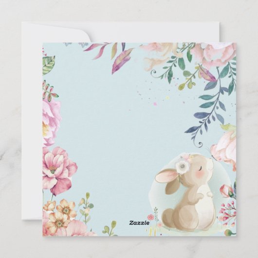 Schattige Pasen Feestdagenkaart (Achterkant)