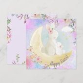 Schattige Pasen Feestdagenkaart (Voorkant / Achterkant)