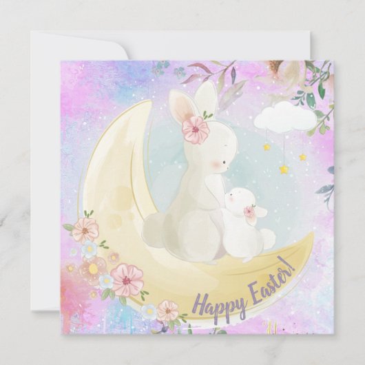 Schattige Pasen Feestdagenkaart (Voorkant)