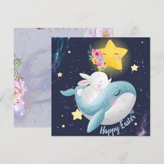Schattige Pasen Kaart (Voorkant / Achterkant)