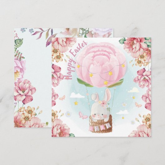 Schattige Pasen Kaart (Voorkant / Achterkant)