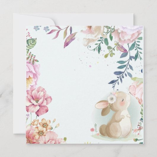 Schattige Pasen Kaart (Achterkant)