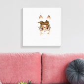 Schattige Pasen Konijn Moeder Pasen Luipaard Jaar Canvas Afdruk (Insitu (Woonkamer))