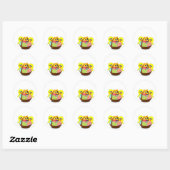 Schattige Pasen konijnen Ronde Sticker (Vel)
