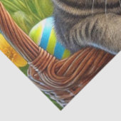 Schattige Pasen Tabby Kat  Tissuepapier (Detail)