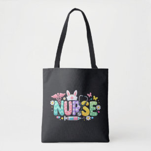 Schattige Pasen-verpleegster Medische humor Tote Bag
