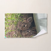 Schattige pasgeboren konijnen handdoek (Handdoek)