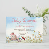 Schattige Pasgeboren Meisje Prinses Daisy Baby sho Kaart (Staand voorkant)