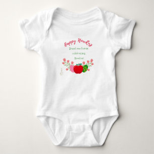 Schattige pasgeboren mens viert Perzisch Nowruz Romper
