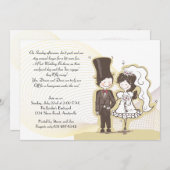 Schattige Passen getrouwd Uitnodiging tot bruiloft (Voorkant / Achterkant)