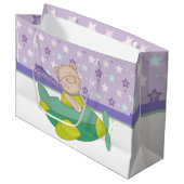 Schattige pastaaf Teddy Bear Gift Bag Groot Cadeauzakje (Voorkant Gekanteld)