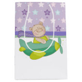 Schattige pastaaf Teddy Bear Gift Bag Medium Cadeauzakje (Voorkant)