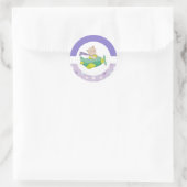 Schattige pasteien Teddy Bear Classic Round Sticke Ronde Sticker (Tas)