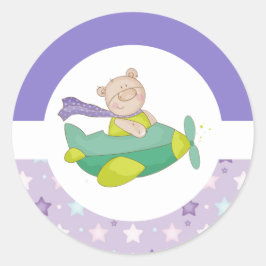 Schattige pasteien Teddy Bear Classic Round Sticke Ronde Sticker