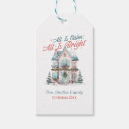 Schattige Pastel Alles is rustig, Alles is Bright  Cadeaulabel