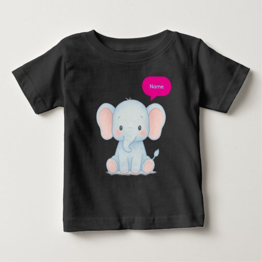 Schattige Pastel Baby Elephant Illustratie (Voorkant)