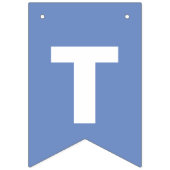 Schattige pastel blauw bruin draaien een met naam vlaggetjes (Eerste vlag)