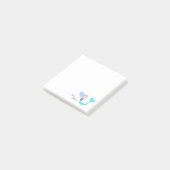Schattige Pastel Blauwgroene Zeemeermin Prinses Post-it® Notes (Schuin)