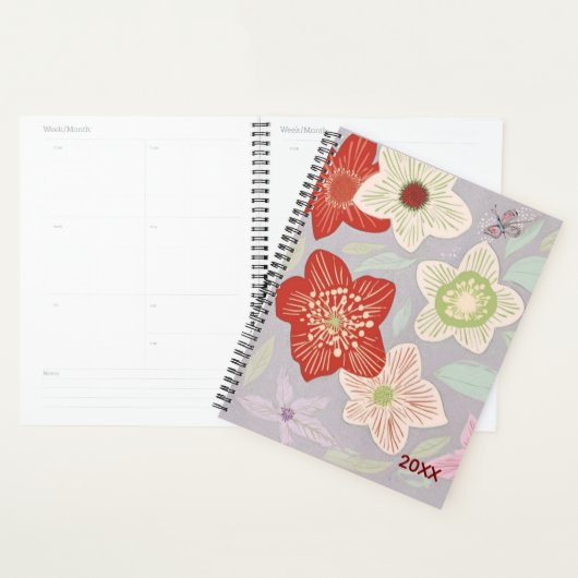 Schattige pastel bloem abstracte planner (Display)