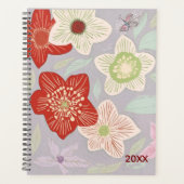 Schattige pastel bloem abstracte planner (Voorkant)