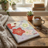 Schattige pastel bloem abstracte planner