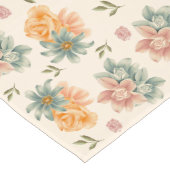 Schattige pastel bloemmotief lange tafelloper (Hoek)