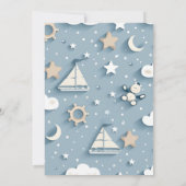 Schattige Pastel Blue Boy Nautisch Baby shower Kaart (Achterkant)