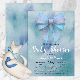 Schattige Pastel Blue Turquoise Boy Baby shower Kaart