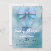 Schattige Pastel Blue Turquoise Boy Baby shower Kaart (Voorkant)