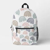 Schattige Pastel Boho regenboogpatroon Bedrukte Rugzak (Voorkant)